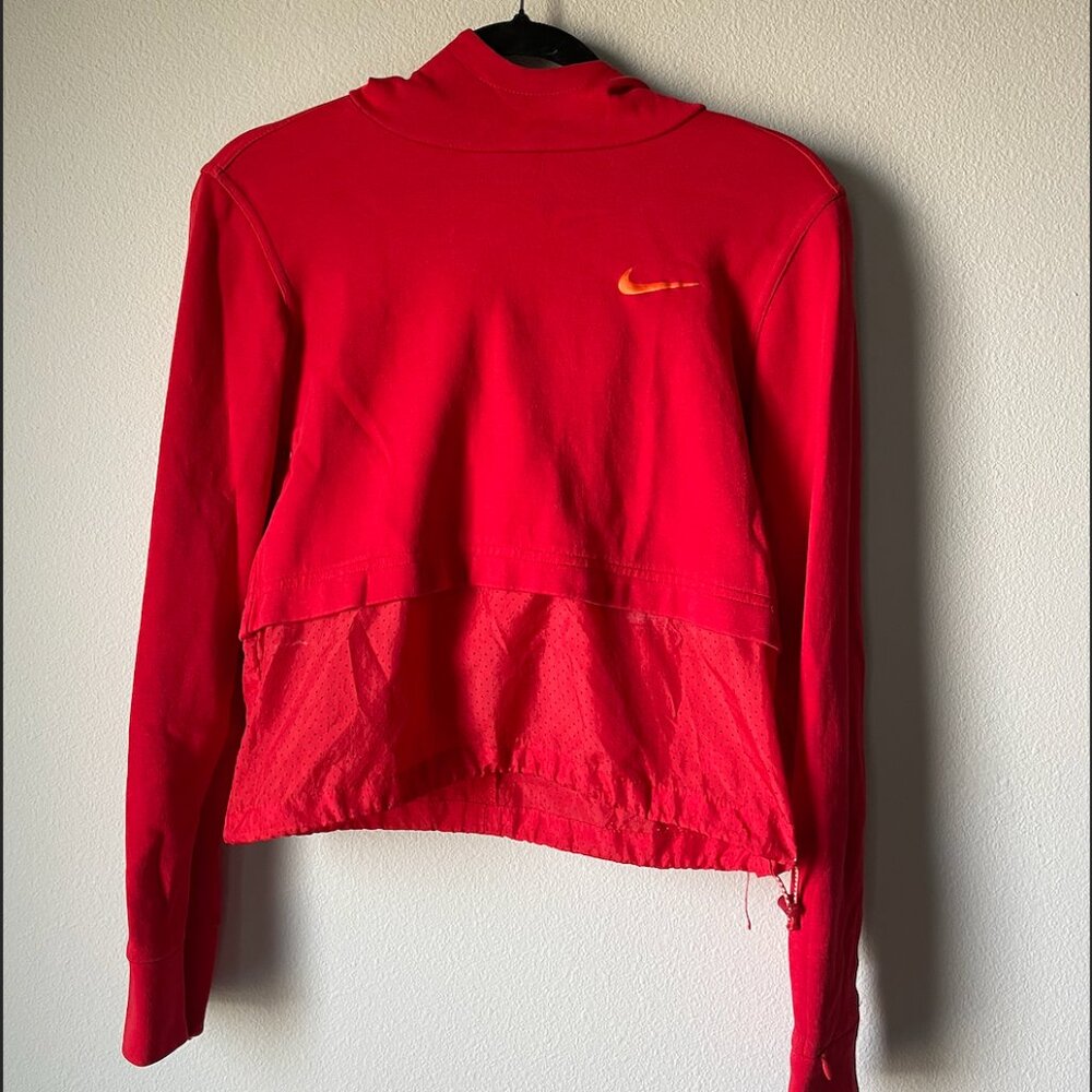 Nike Red Cropped Hoodie - Size XS